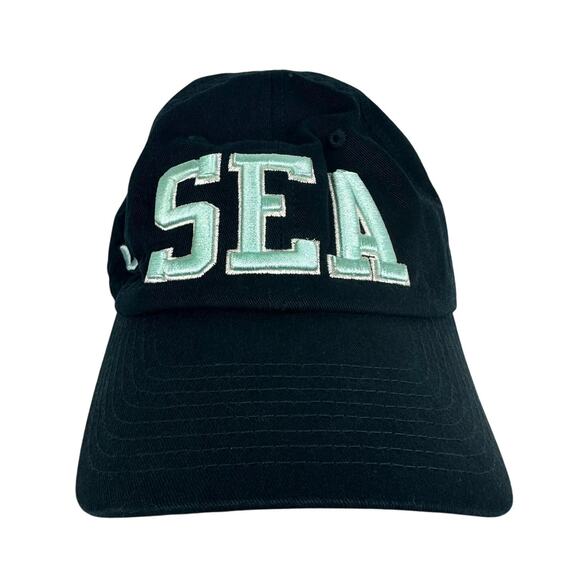 NHL Seattle Kraken Hockey Embroidered Adjustable Navy Blue Baseball Hat One Size - Picture 1 of 8